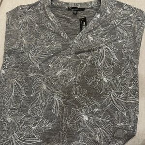 White House Black Market silver silky soft sleeveless top